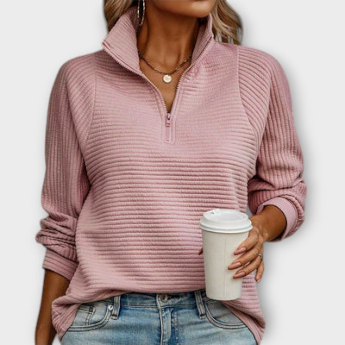 Viola – Polopullover mit Reissverschluss