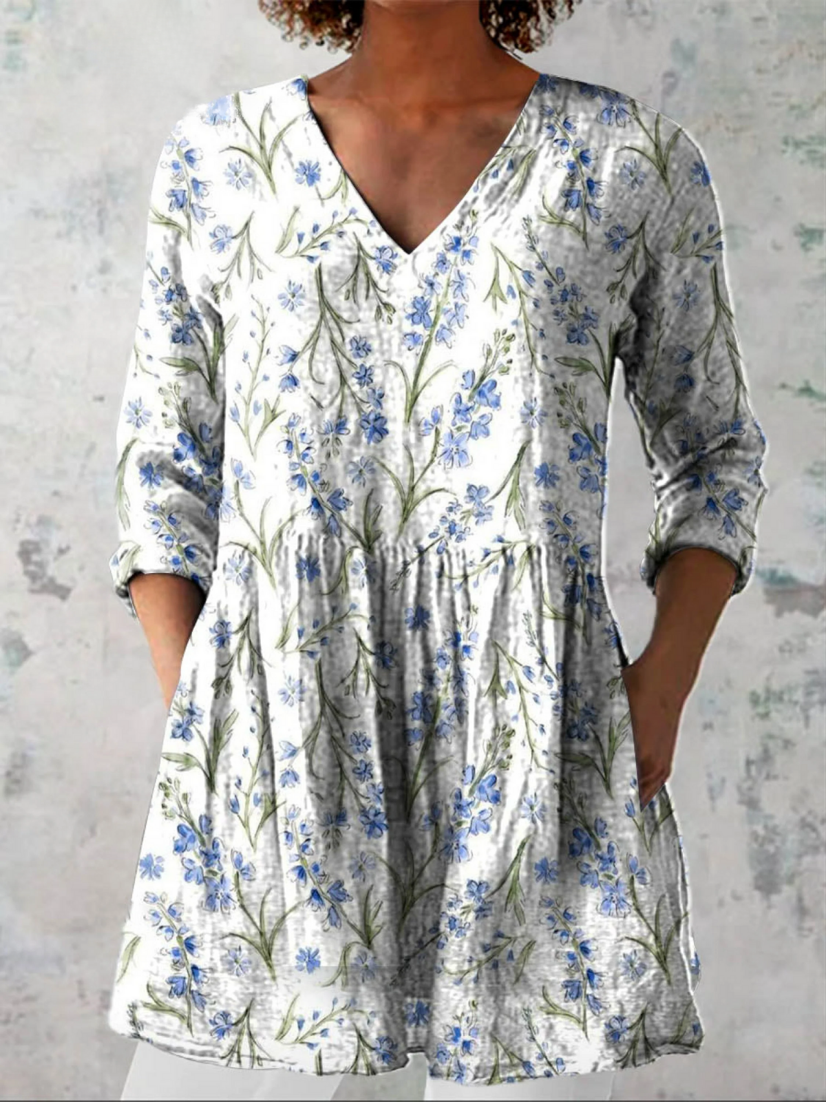 Jeanne | Blusa lunga con scollo a V