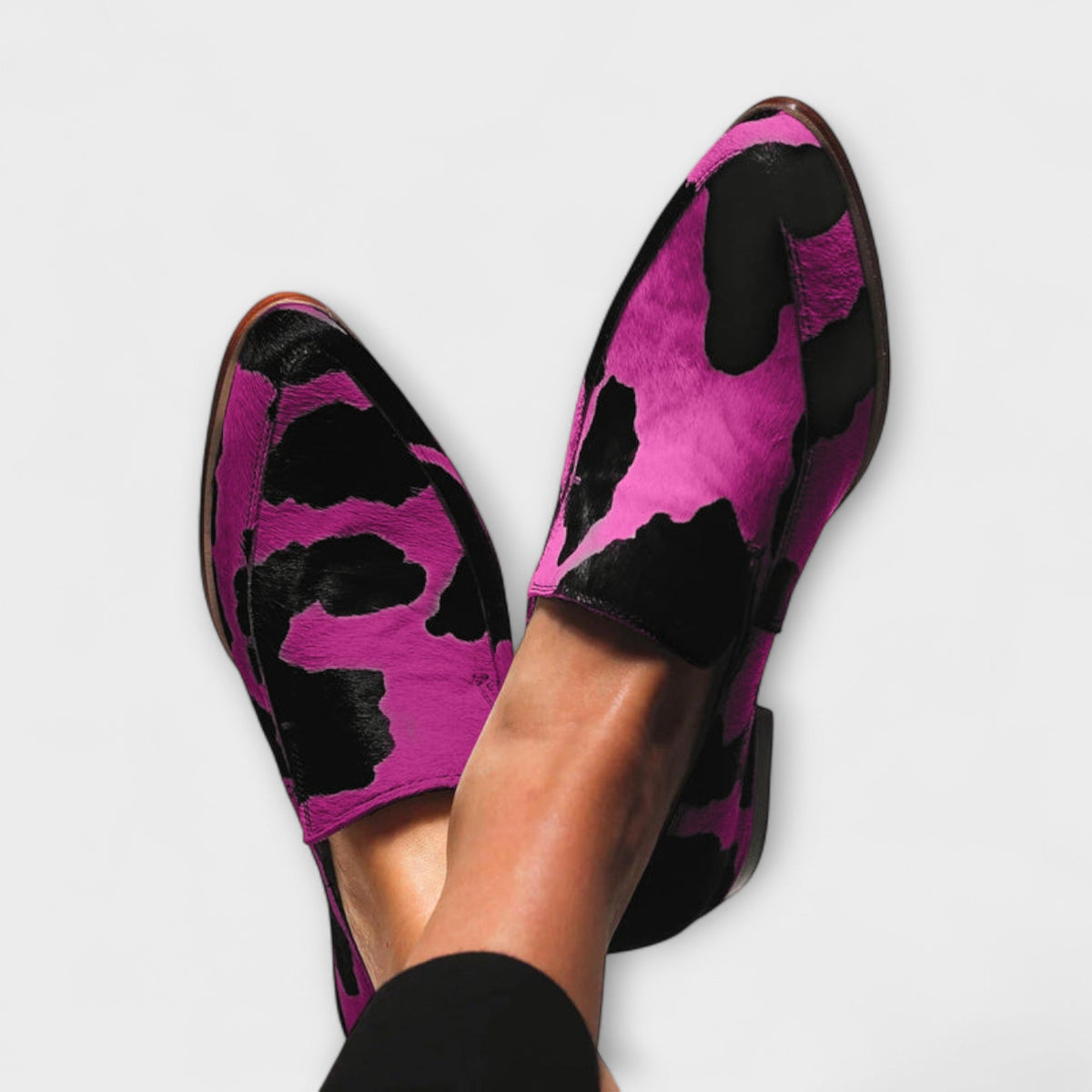 Serena - Kuhflecken Statement Loafers