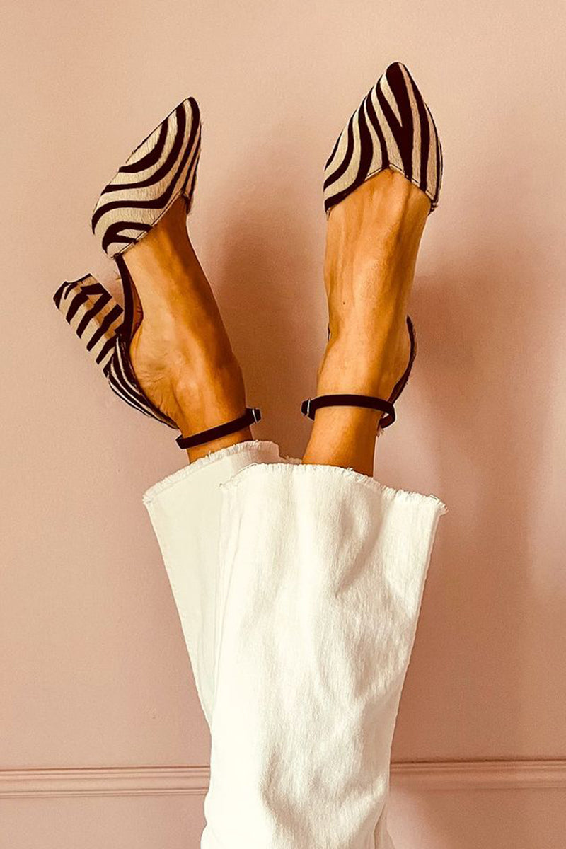 Viola™ - Zebra-Muster Absatzschuhe
