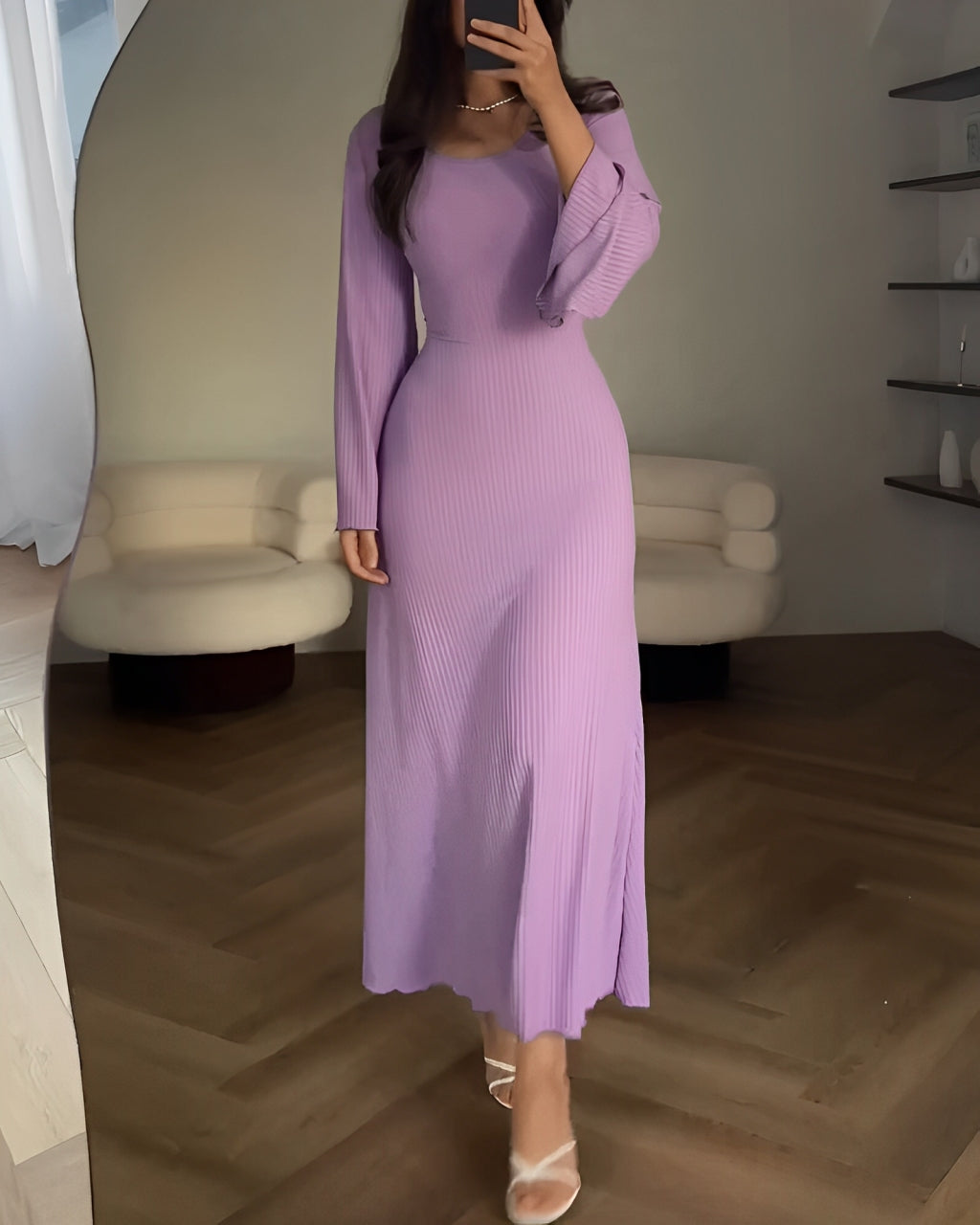 Aiah - Elegante maglia maxi-abito