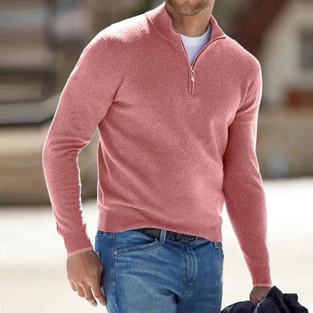 Noah | Herren Pullover mit Stehkragen und Reissverschluss