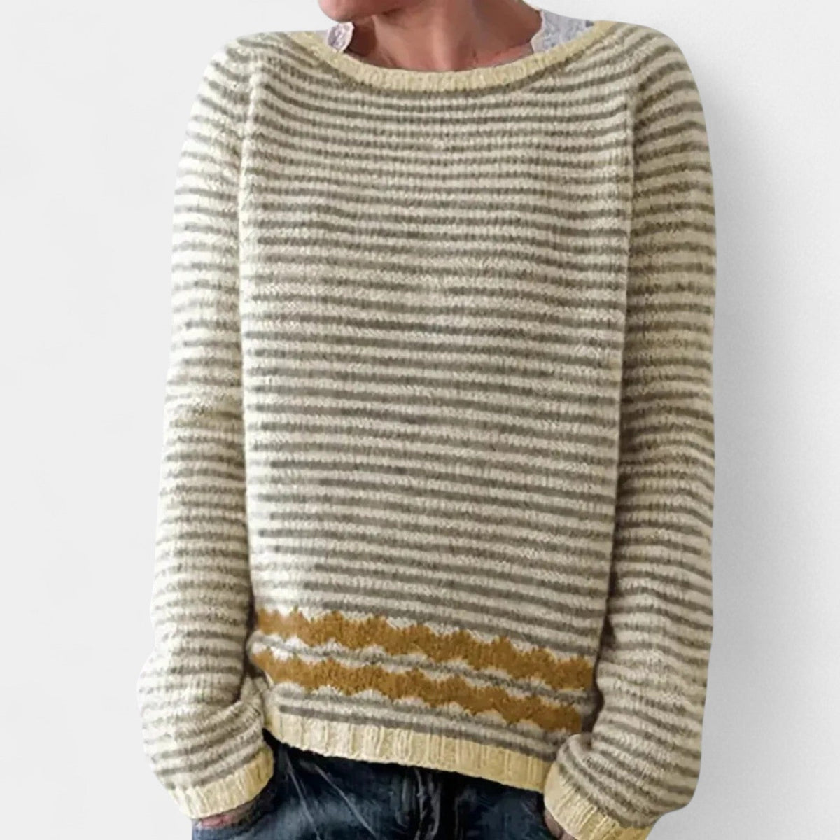 Andrea – Klassischer Retro-Pullover
