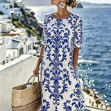 Lucia™ | Mediterrane Eleganz Midi Kleid