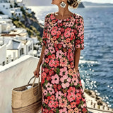 Amelia™ - Robe midi d'été élégante à motif floral