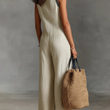 Fiamma  | Ärmelloser Jumpsuit mit hohem Kragen