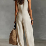 Fiamma  | Ärmelloser Jumpsuit mit hohem Kragen