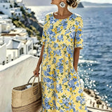 Amelia™ - Robe midi d'été élégante à motif floral
