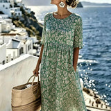 Amelia™ - Robe midi d'été élégante à motif floral