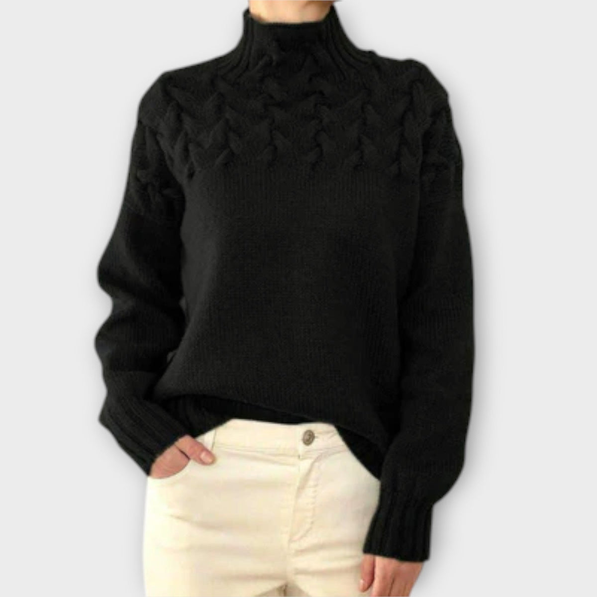 Eva – Maglione da donna con lavorazione a maglia dettagliata
