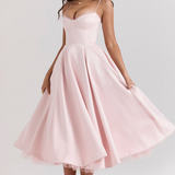 Luce - Robe midi en tulle satiné