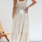 Juliet | Maxi abito con scollo a V e balze