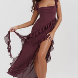 Andrea - Wunderschönes Bequemes Midi-Kleid