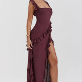 Andrea - Wunderschönes Bequemes Midi-Kleid
