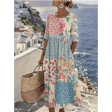 Aurelia™ - Elegantes Floral Sommer-Midikleid