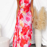 Kacie - Robe longue d'été plissée