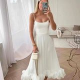 Blair - Anmutiges Fliessendes Midi-Kleid