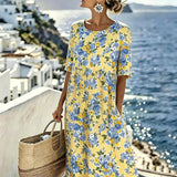 Amelia™ - Robe midi d'été élégante à motif floral