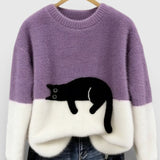 Veronica – Sweat-shirt à motif chat