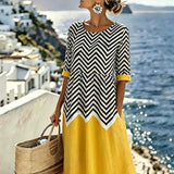 Marlowe™ | Abito Midi Sunshine Chevron