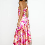 Eliza - Robe midi asymétrique