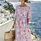 Amelia™ - Robe midi d'été élégante à motif floral