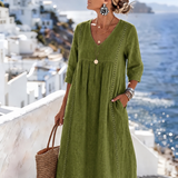 Helena - Robe décontractée et ample en patchwork de dentelle