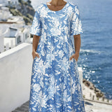 Isla™ | Bohemian Coastal Midi Kleid