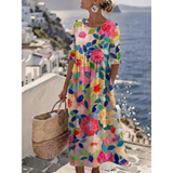 Aurelia™ - Elegantes Floral Sommer-Midikleid
