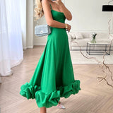 Blair - Anmutiges Fliessendes Midi-Kleid