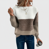 Maria – Pull-over patchwork tricolore