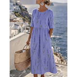 Aurelia™ - Elegantes Floral Sommer-Midikleid