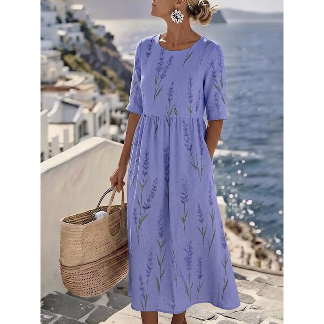 Aurelia™ - Elegantes Floral Sommer-Midikleid