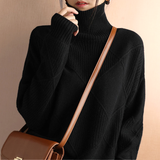 Marcelle – Pull-over en grosse maille à col roulé