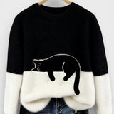 Veronica – Sweat-shirt à motif chat