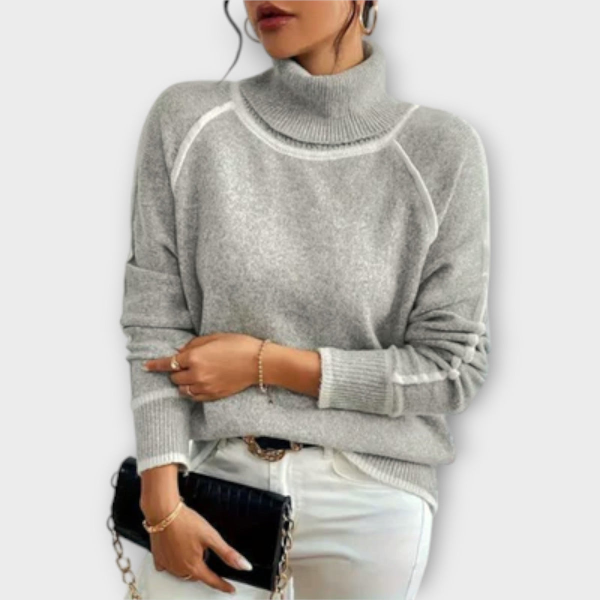 Aurora – Felpa casual con collo alto
