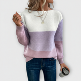 Maria – Pull-over patchwork tricolore