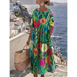 Aurelia™ - Elegantes Floral Sommer-Midikleid