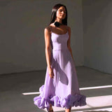 Blair - Anmutiges Fliessendes Midi-Kleid