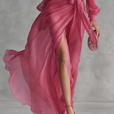 Daisy - Elegantes Lange Chiffonkleid