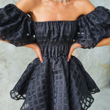Evie - Puffärmel Mini Kleid