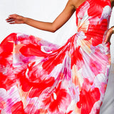 Kacie - Robe longue d'été plissée