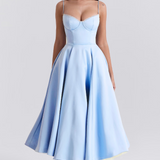 Luce - Robe midi en tulle satiné