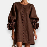 Marcelle | Abito con fiori in rilievo