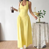 Juin - Longue robe dos nu jaune