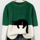Veronica – Sweat-shirt à motif chat