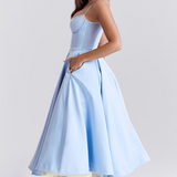 Luce - Robe midi en tulle satiné