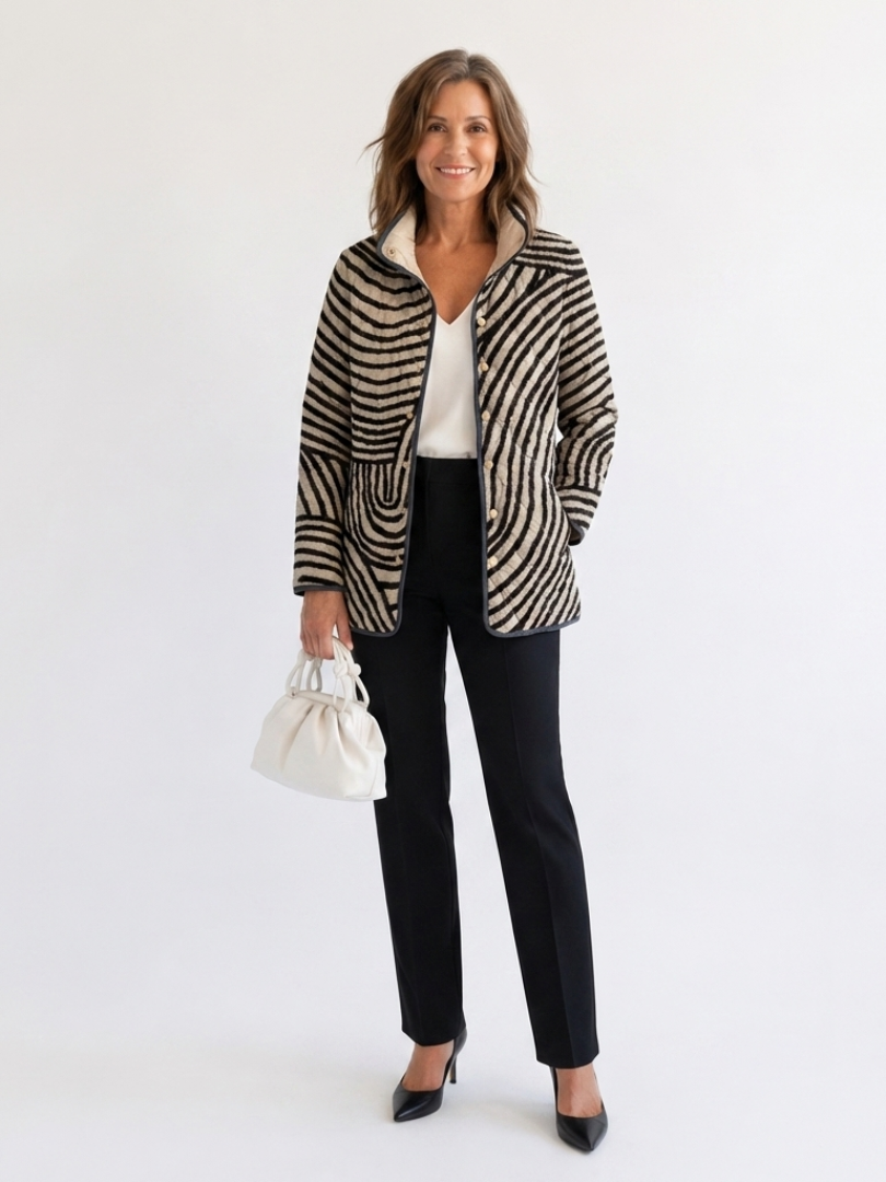 Valcor | Steppjacke mit gezeichneten Kreisen Léa