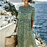 Amelia™ - Robe midi d'été élégante à motif floral