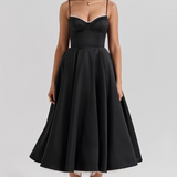 Luce - Robe midi en tulle satiné